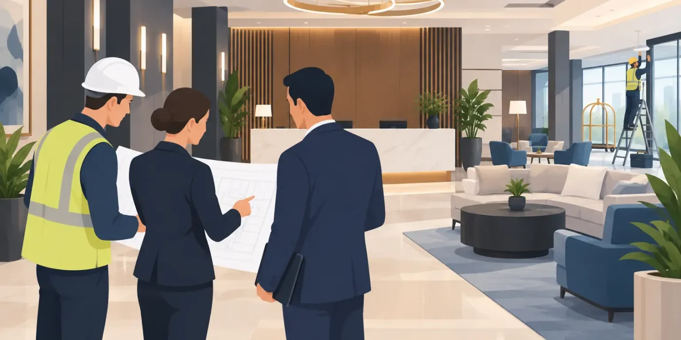 Hotel Lobby Coordination for Fit-Out Delivery
